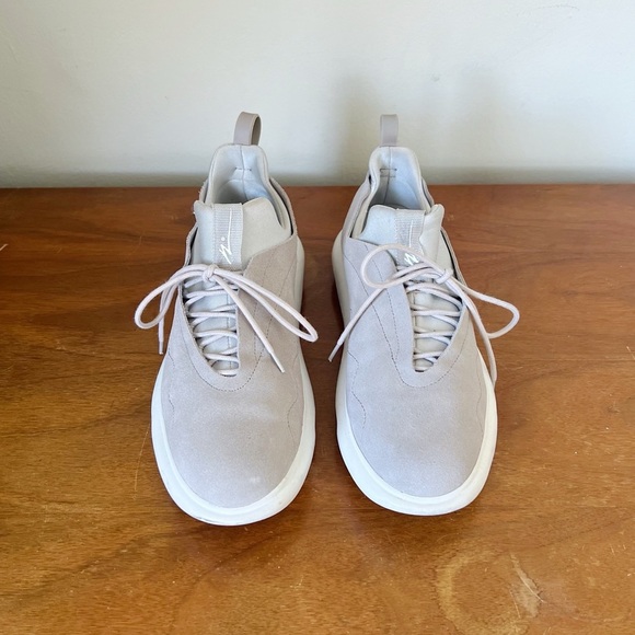 Article No • 0502 Suede Sneakers in Light Gray taupe lace up trainers 0518 main image 9